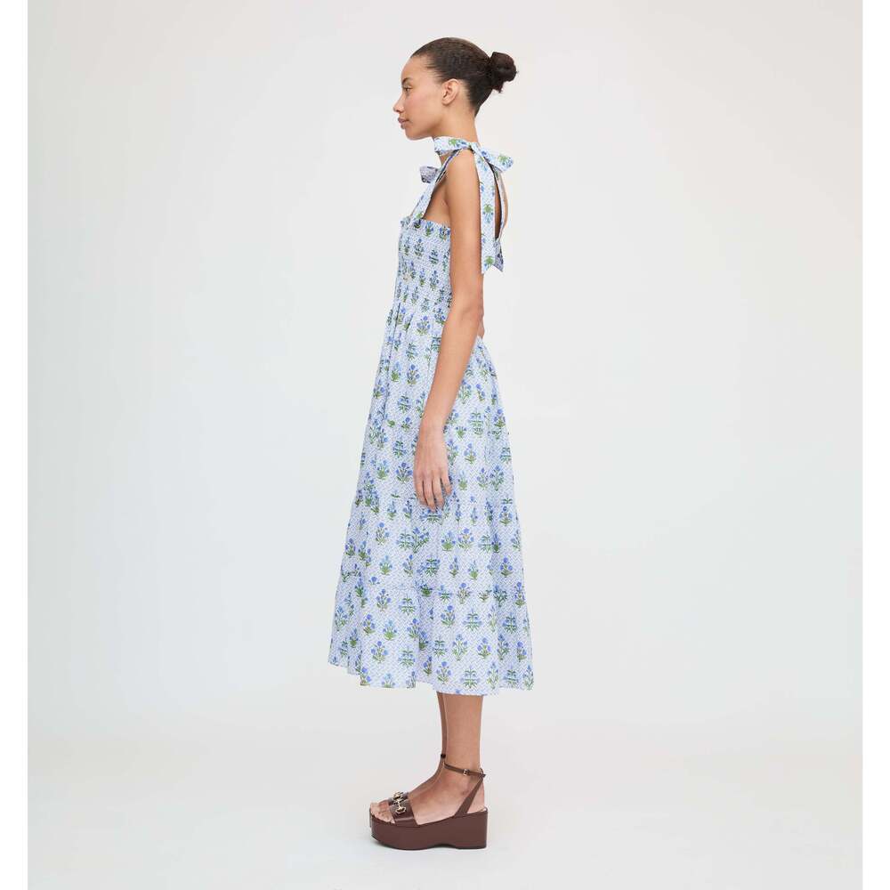 Hill House Home The Ribbon Ellie Nap Dress - Blue Block Print Size MBlue Block P - Picture 3 of 3